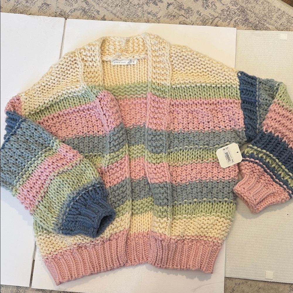Altar'd State Multicolor Striped Cardigan